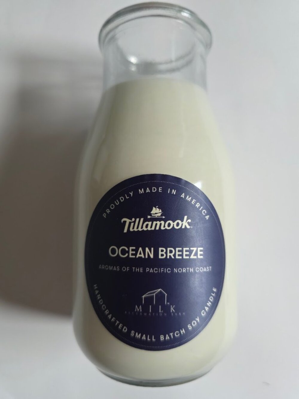 Tillamook x Milk Reclamation Barn "Ocean Breeze" Soy Candle New Without Lid